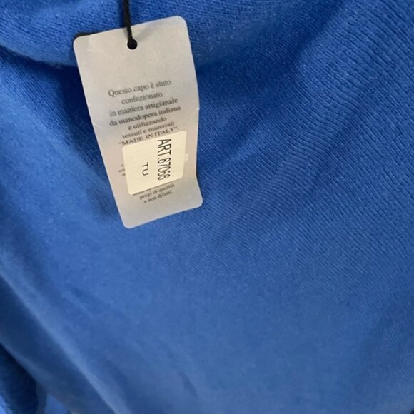 Stylish Cobalt Blue Cowl Neck Sweater - Picture 3 of 8